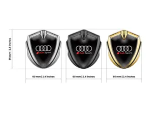 Audi Abzeichen Selbstklebend Renn Look Hochwertig